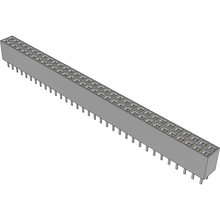 Samtec-BCS-133-L-D-TE Connector Headers and PCB Receptacles Conn Socket Strip SKT 66 POS 2.54mm Solder ST Top Entry Thru-Hole TIGER CLAW™ Tube