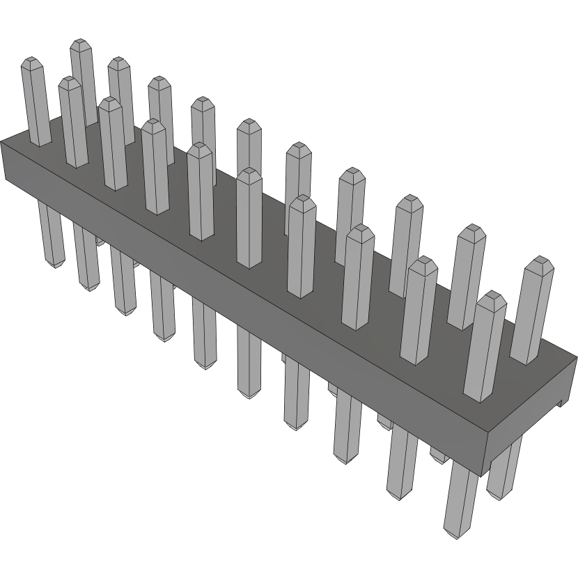 Samtec-MTMM-110-04-T-D-120 Embases de raccordement et réceptacles PCB Conn Unshrouded Header HDR 20 POS 2mm Solder ST Top Entry Thru-Hole Bulk