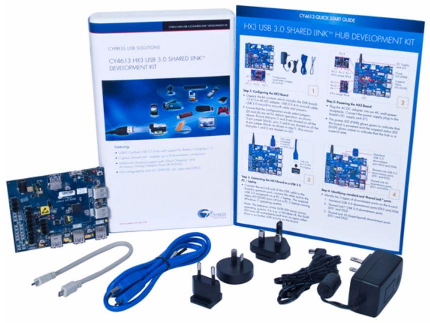 Infineon Technologies AG-CY4613 Herramientas y kits de desarrollo CYUSB3328-88LTXC USB Interface IC Development Kit