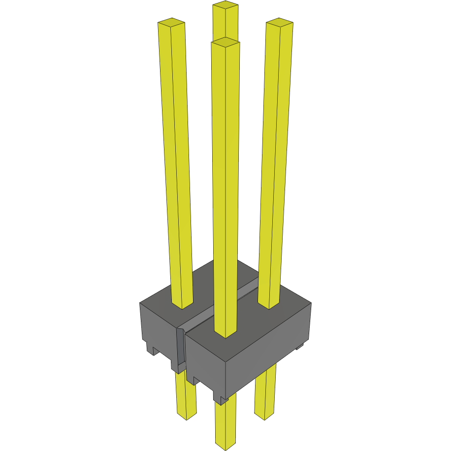 Samtec-MTSW-102-09-L-D-470 Cabezales del conector y receptáculos PCB Conn Unshrouded Header HDR 4 POS 2.54mm Solder ST Top Entry Thru-Hole Bulk