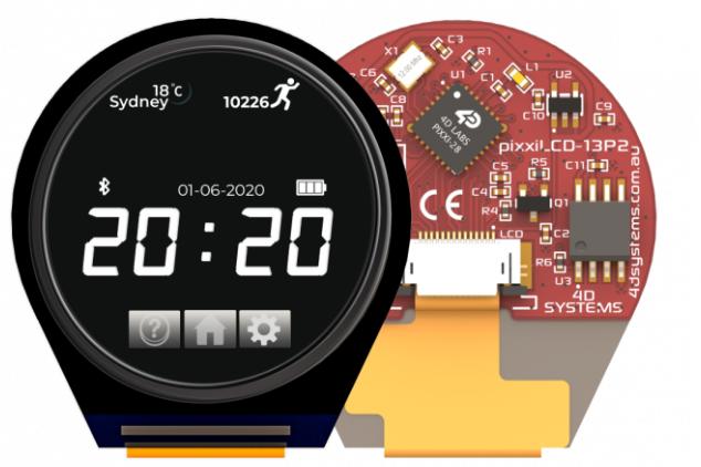 4D Systems-SK-PIXXILCD-13P2 Entwicklungssätze und Werkzeuge pixxiLCD-13P2 LCD Touch Screen Starter Kit