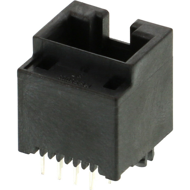 Molex-95503-2881 Connector Telephone and Telecom Conn RJ-45 RCP 8 POS 1.27mm Solder ST Thru-Hole 8 Terminal 1 Port Modular Jack 8/8, RJ45 Cat 3 Tray