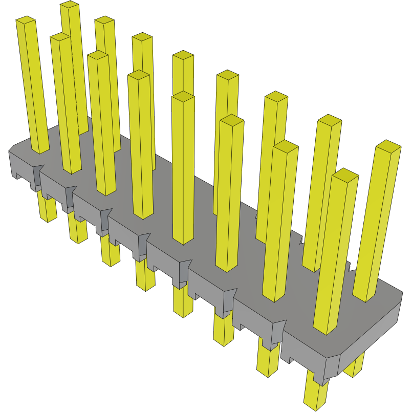 Samtec-MTLW-108-23-L-D-275 Steckverbinderleisten und Leiterplattenbuchsen Conn Unshrouded Header HDR 16 POS 2.54mm Solder ST Top Entry Thru-Hole Bulk