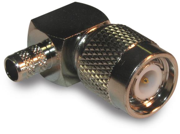 Amphenol RF-122414 RF-Steckverbinder Conn TNC 0Hz to 11GHz 50Ohm Crimp RA Cable Mount PL Gold