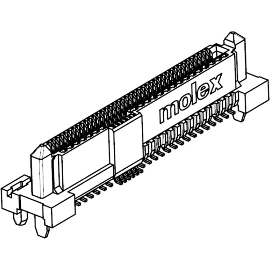 Molex-2072031003 Raccordement SCSI Serial Attached SCSI Connector, 1.27mm Signal Pitch, 0.80mm Signal Pitch, 1.27mm Power Pitch