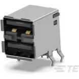 TE Connectivity-5787745-5 Connector USB Conn USB 2.0 Type A RCP 4/4 POS Solder RA Thru-Hole 8 Terminal 2 Port Tray