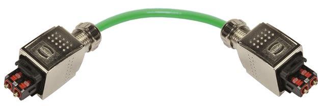 HARTING-33532110010002 Montaje de cables de fibra óptica Cable Assembly Fiber Optic 1m Duplex SCRJ to Duplex SCRJ 2 to 2 POS PL-PL