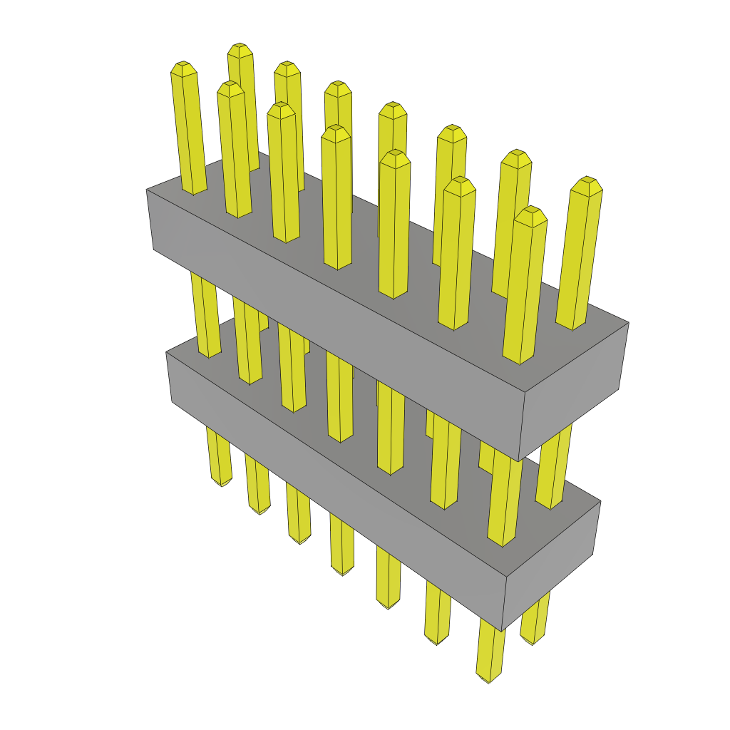 Samtec-TW-07-05-L-D-313-140 连接器插头及 PCB 插座 Conn Board Stacker HDR 14 POS 2mm Solder ST Top Entry Thru-Hole Bulk