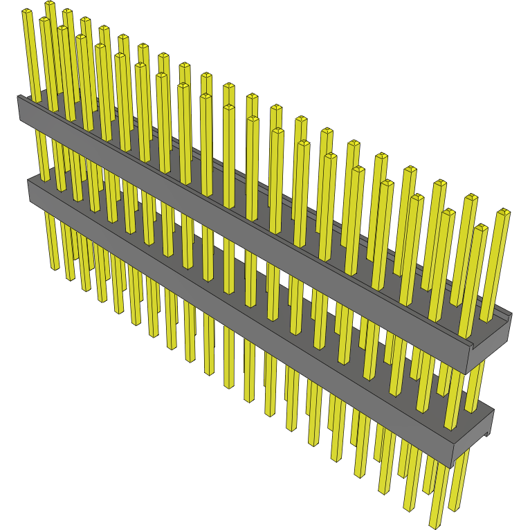 Samtec-EW-20-20-G-D-460 Cabezales del conector y receptáculos PCB Conn Board Stacker HDR 40 POS 2.54mm Solder ST Top Entry Thru-Hole Bulk