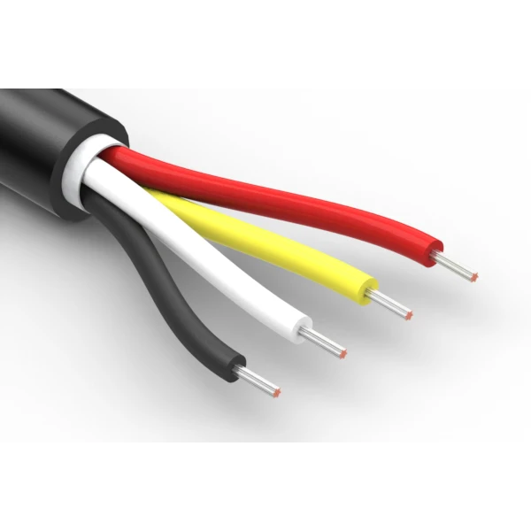 Tensility International-30-01663 Kabel, Mehrleiter Round Cable 4Conductors 32AWG 4.5mm 300V Black Polyvinyl Chloride