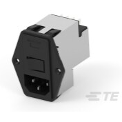 TE Connectivity-1-6609929-8 Module d&rsquo;admission d&rsquo;alimentation Power Entry Module EMI Filtered M 3 POS (115VAC/230)VACVAC 3A Fuse/Switch/Voltage Selector RA 1 Port