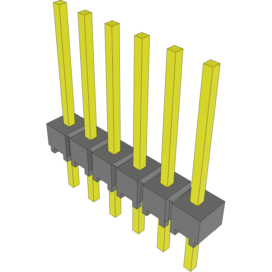 Samtec-MTSW-106-22-T-S-385 Steckverbinderleisten und Leiterplattenbuchsen Conn Unshrouded Header HDR 6 POS 2.54mm Solder ST Top Entry Thru-Hole Bulk