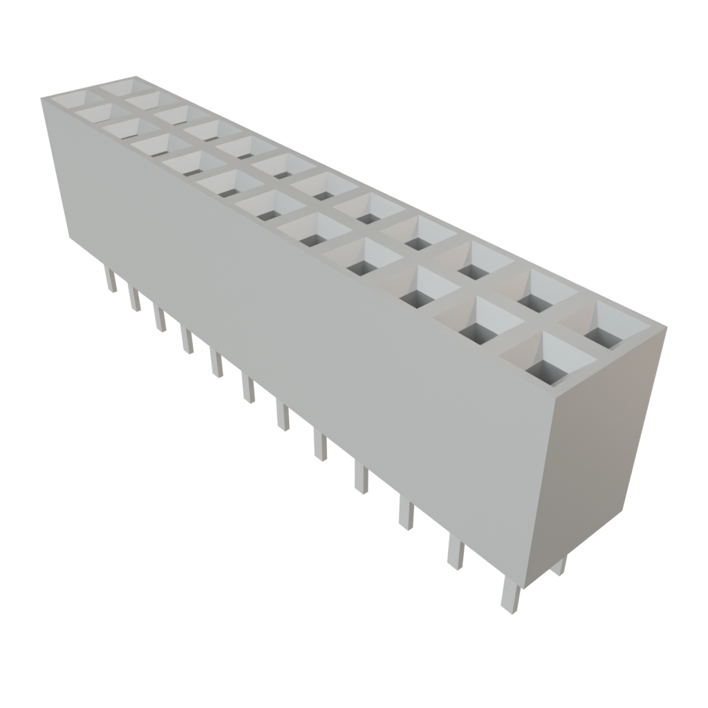 Samtec-BCS-112-F-D-TE Connector Headers and PCB Receptacles Conn Socket Strip SKT 24 POS 2.54mm Solder ST Top Entry Thru-Hole TIGER CLAW™ Tube