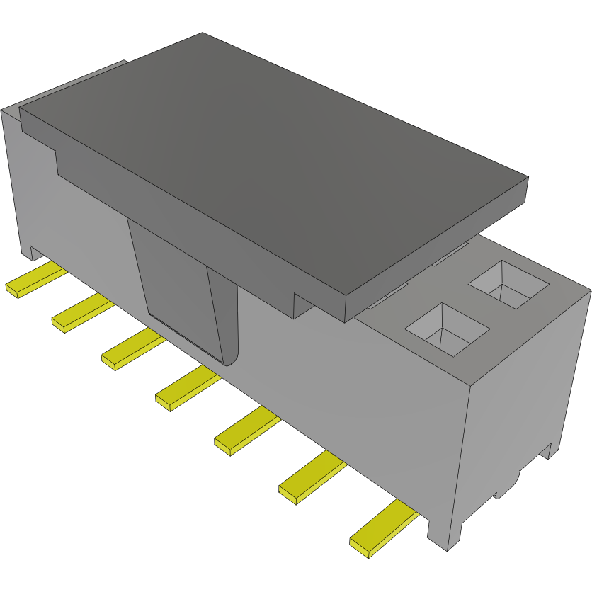 Samtec-MMS-107-02-L-DV-P 连接器插头及 PCB 插座 Conn Socket Strip SKT 14 POS 2mm Solder ST Top Entry SMD Tube