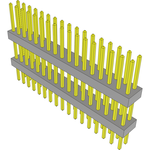 Conn Board Stacker HDR 34 POS 2mm Solder ST Top Entry Thru-Hole Bulk
