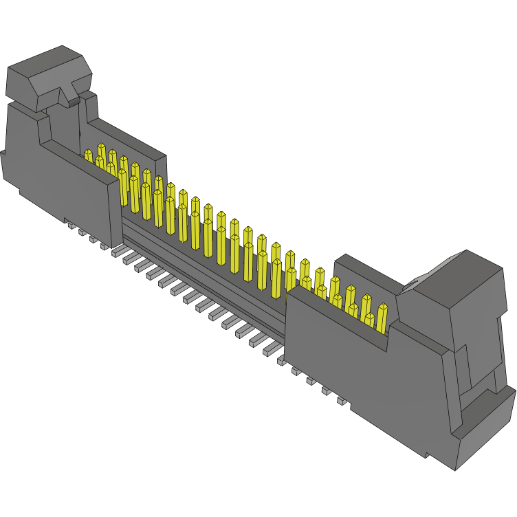 Samtec-FTSH-122-01-L-DV-EJ Steckverbinderleisten und Leiterplattenbuchsen Conn Ejector Header HDR 44 POS 1.27mm Solder ST Top Entry SMD TIGER CLAW™ Tube