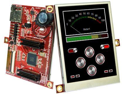 4D Systems-UOLED-32028-P1T OLED 模块 2.32", 320x240 pixel intelligent AMOLED Display Module with Touch