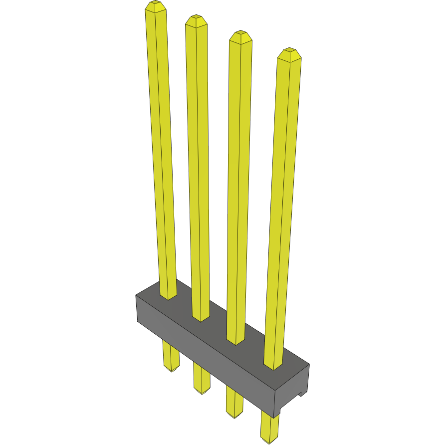 Samtec-MTMM-104-13-G-S-500 连接器插头及 PCB 插座 Conn Unshrouded Header HDR 4 POS 2mm Solder ST Top Entry Thru-Hole Bulk