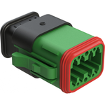 Conn Housing PL 8 POS Crimp ST Cable Mount Green Automotive