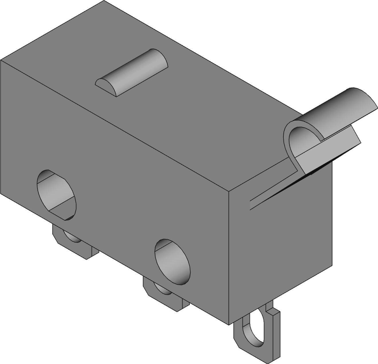 Omron-D2F-L3-D3 Schnappschalter Switch Snap Action N.O./N.C. SPDT Simulated Roller Lever 3A 125VAC 30VDC 0.78N Screw Mount Solder