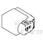 TE Connectivity-1318670-2 Connector Discrete Wire Housing Conn Housing PL 3 POS 2.5mm Crimp ST Cable Mount Bag