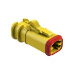 Conn Housing PL 4 POS Crimp ST Cable Mount Yellow