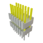 Conn Board Stacker HDR 14 POS 1.27mm Solder ST Thru-Hole Tube