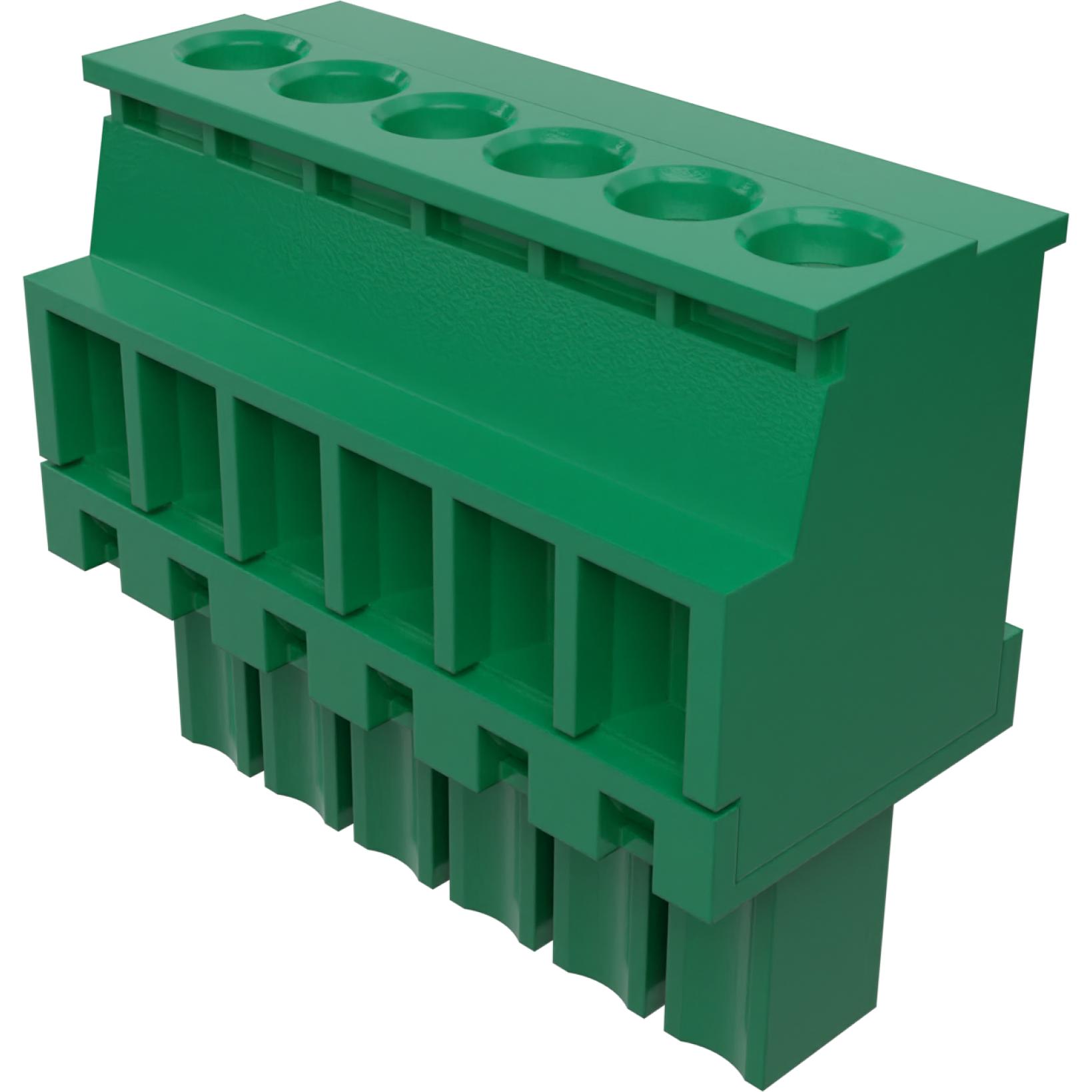 Molex-0395037006 Connector Terminal Blocks Conn Eurostyle Block PL 6 POS 3.5mm Screw ST Cable Mount 8A/Contact Eurostyle™