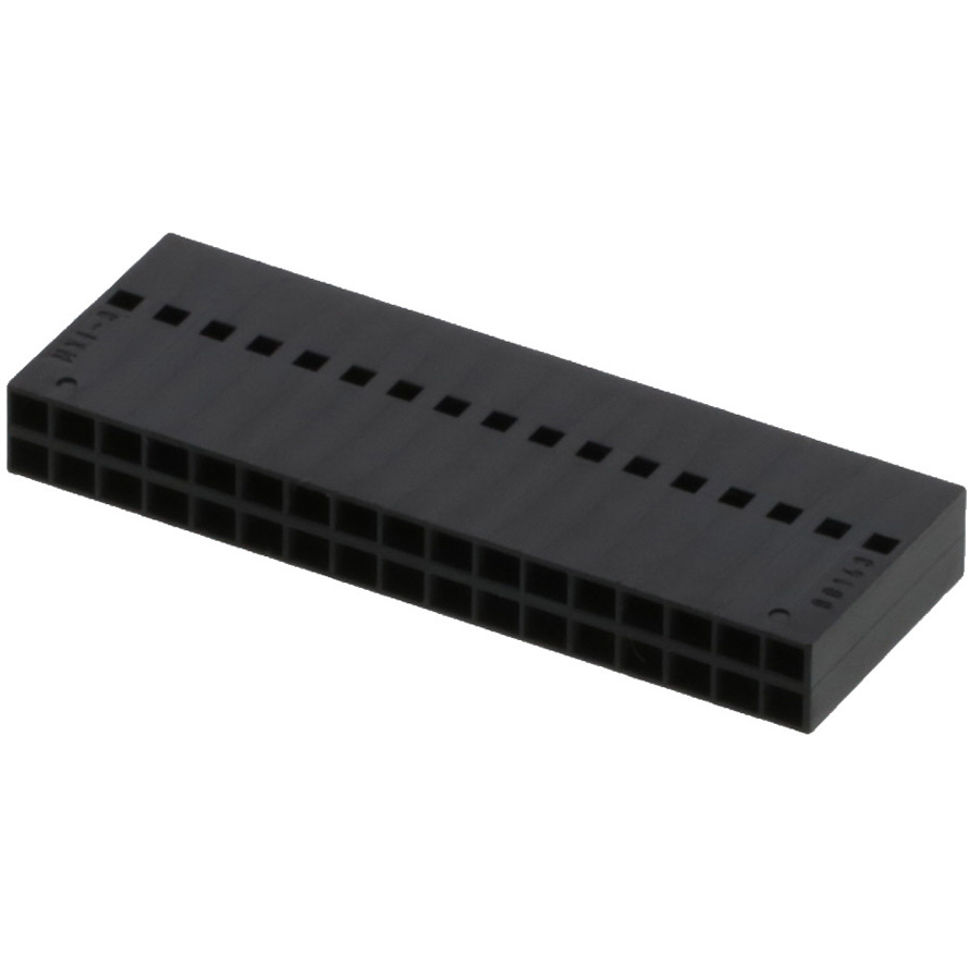 Molex-901430034 Einzeladersteckverbinder, Gehäuse Conn Housing F 34 POS 2.54mm Crimp ST Cable Mount Black C-Grid III™ Bag