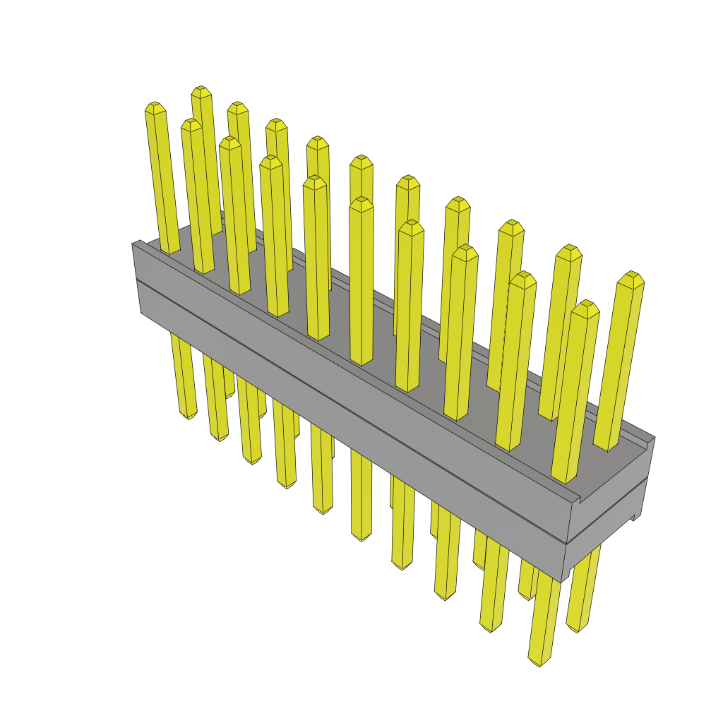 Samtec-TW-10-03-G-D-120-200 Connector Headers and PCB Receptacles Conn Board Stacker HDR 20 POS 2mm Solder ST Top Entry Thru-Hole Bulk