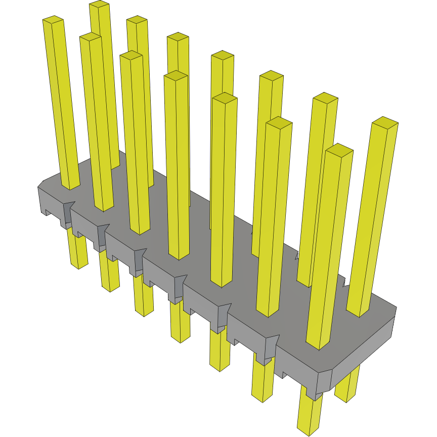 Samtec-MTLW-107-08-T-D-335 Steckverbinderleisten und Leiterplattenbuchsen Conn Unshrouded Header HDR 14 POS 2.54mm Solder ST Top Entry Thru-Hole Bulk