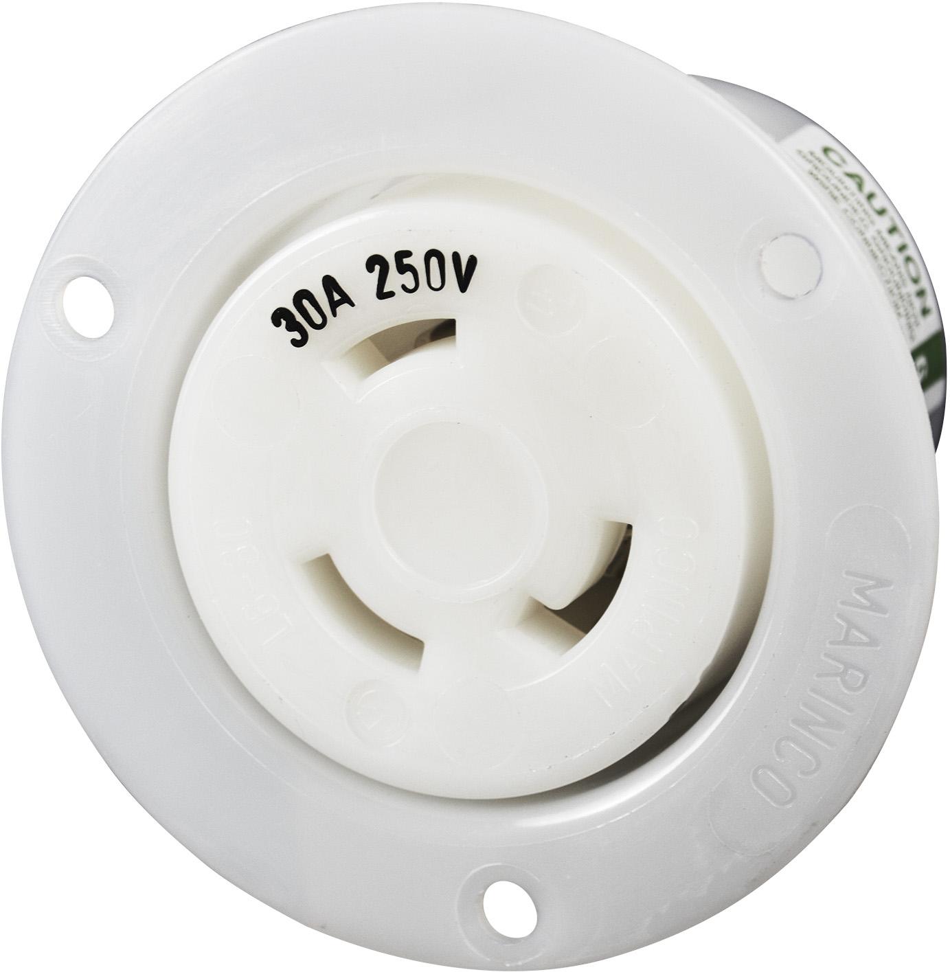 Marinco-306FO 电源连接器 30A 250V FLANGED OUTLET