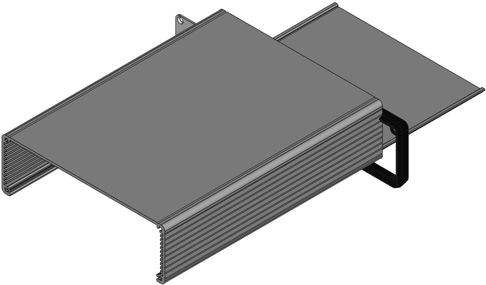Hammond Manufacturing-1455T2201BK 箱、罩及架 Black Aluminum Extruded Enclosure