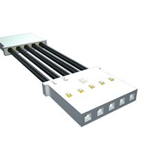 Samtec-SMSS-05-26-F-10.00-S Montajes de cables, otros Cable Assembly Discrete Wire 0.254m 26AWG Socket Strip 5 POS SKT Crimp MINI MATE® Layer