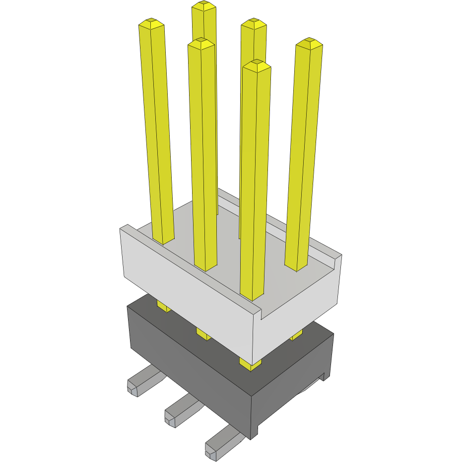 Samtec-SSM-103-F-DV-BE Steckverbinderleisten und Leiterplattenbuchsen Conn Socket Strip SKT 6 POS 2.54mm Solder ST Bottom Entry SMD Tube