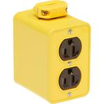 Super-Safeway Multiple Outlet Box, Standard Depth, 2-Sided, NEMA 5-15 Duplex