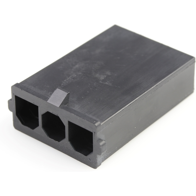 Molex-436802003 Einzeladersteckverbinder, Gehäuse Conn Housing M 3 POS 7.49mm Crimp ST Cable Mount Black Sabre™ Bag