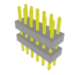 Conn Board Stacker HDR 12 POS 2mm Solder ST Top Entry Thru-Hole Bulk