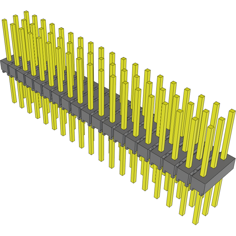 Samtec-MTSW-119-09-S-T-340 Piastre connettori e prese PCB Conn Unshrouded Header HDR 57 POS 2.54mm Solder ST Top Entry Thru-Hole Bulk