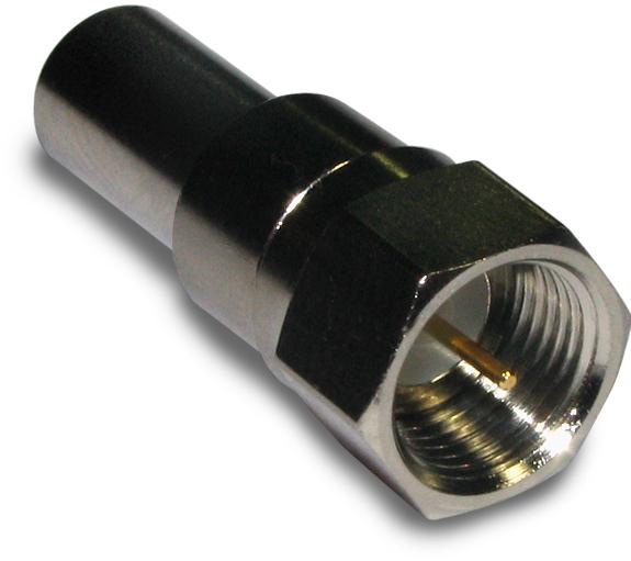 Amphenol RF-222119 RF-Steckverbinder Conn Type F 0Hz to 2GHz 75Ohm Crimp ST Cable Mount PL Gold