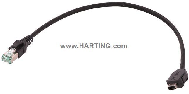 HARTING-33480147828050 其他电缆组件 ix Ind. - DB RJ45 Cat.6A FRNC black5,0m