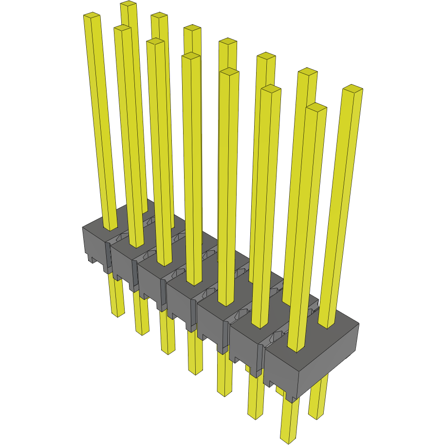 Samtec-MTSW-107-10-T-D-545 Piastre connettori e prese PCB Conn Unshrouded Header HDR 14 POS 2.54mm Solder ST Top Entry Thru-Hole Bulk