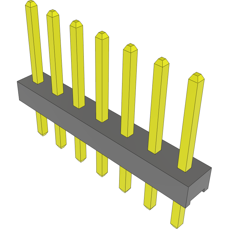 Samtec-MTMM-107-06-G-S-220 连接器插头及 PCB 插座 Conn Unshrouded Header HDR 7 POS 2mm Solder ST Top Entry Thru-Hole Bulk