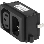 Power Entry Module Unfiltered M/F 3/3 POS 250VAC 10A ST 1 Port