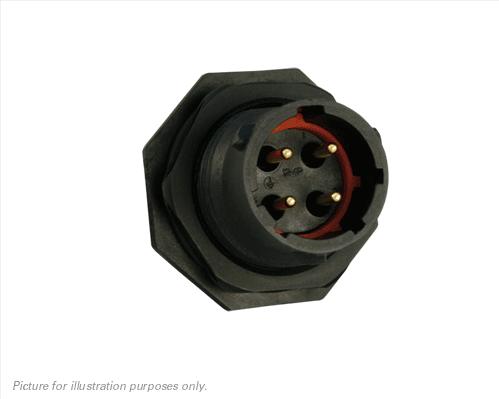 SOURIAU-UTS7124P Connector Circular Conn Circular PIN 4 POS Crimp ST Jam Nut 4 Terminal 1 Port