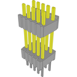 Conn Board Stacker HDR 10 POS 1.27mm Solder ST Thru-Hole Layer