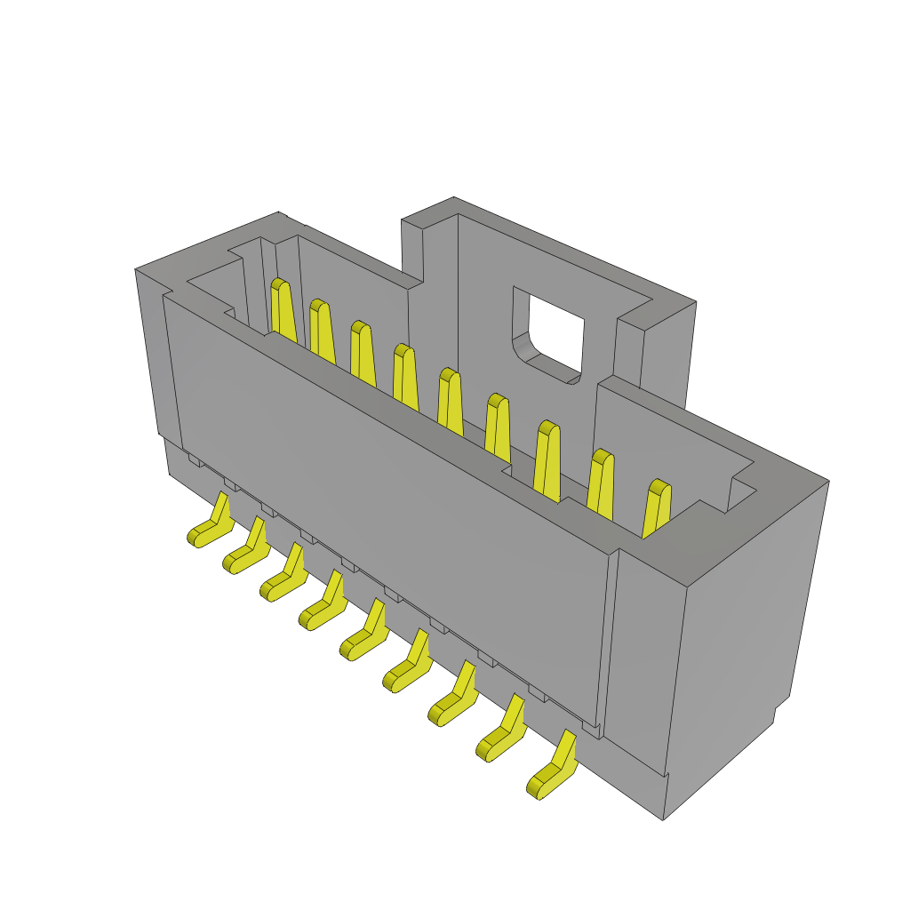 Samtec-T1M-09-F-SV-L Steckverbinderleisten und Leiterplattenbuchsen Conn Shrouded Header (4 Sides) HDR 9 POS 1mm Solder ST SMD T/R