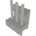Conn Wire to Board HDR 3 POS 2.54mm Solder ST Top Entry Thru-Hole Bulk