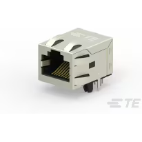 TE Connectivity-5-2301994-5 Connector Telephone and Telecom Conn RJ-45 RCP 8 POS 1.27mm Solder RA Thru-Hole 10 Terminal 1 Port Cat 5 Tray