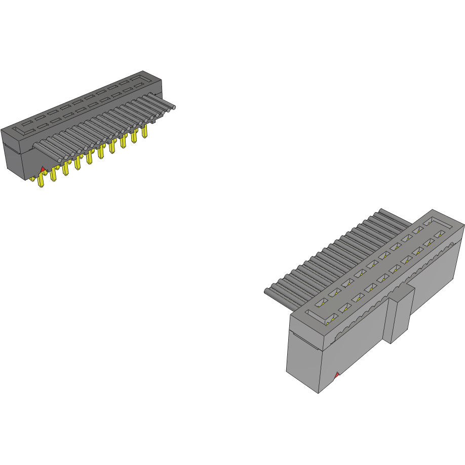 Samtec-HCMD-10-T-03.00-01-N Assemblage de câble plat/ruban Cable Assembly 0.07m 28AWG 2.54mm 20 to 20 POS IDC Connector to IDC Connector F-M